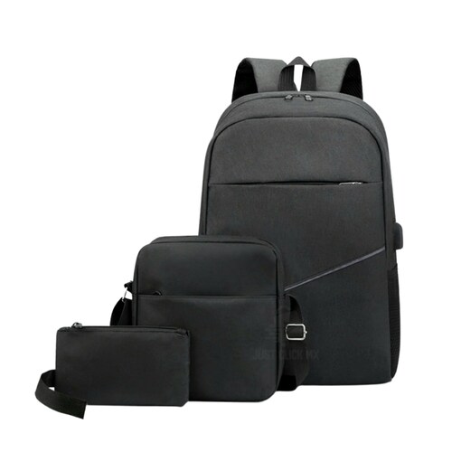 Juego Set 3 Mochilas Escolar y Viaje Con Puerto USB .