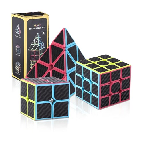 KIT Cubo Magico 2x2 + 3x3 + 3x3x3 Triângulo Cube Pro - MO YU