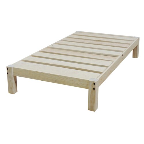 Base De Cama Para Cama Individual Tradicional Desarmable Sin Pintar