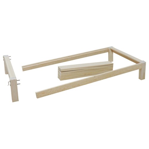 Base De Cama Para Cama Individual Tradicional Desarmable Sin Pintar