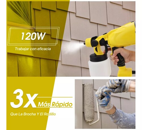 Pistola Para Pintar Eléctrica Con 3 Modos De Pulverización