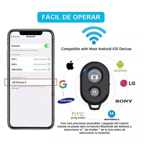 Soporte Trípode Para Celular 360 Grados Con Controlador Bluetooth