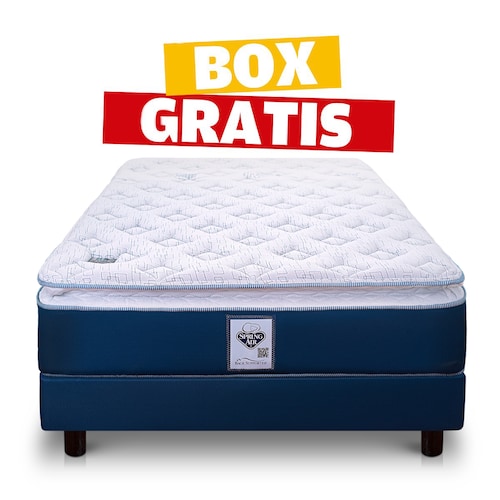 Colchon Ambar Spring Air - Individual - Box Gratis.
