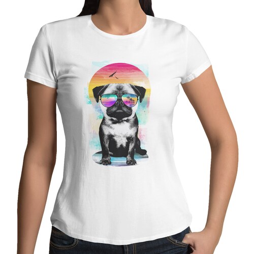 Playera Dama, Niño y Caballero  Pug Perrito Mascota Pet