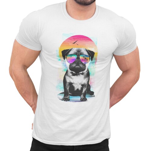 Playera Dama, Niño y Caballero  Pug Perrito Mascota Pet