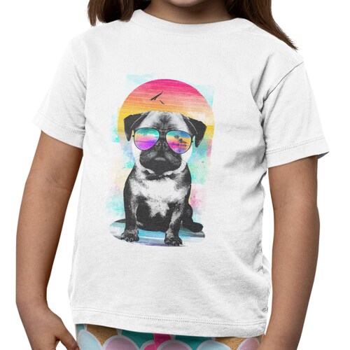 Playera Dama, Niño y Caballero  Pug Perrito Mascota Pet