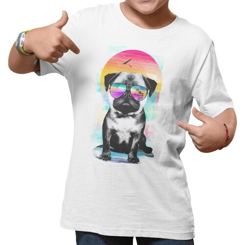 Playera Dama, Niño y Caballero  Pug Perrito Mascota Pet
