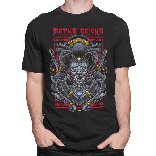 Playera Caballero y Dama Mecha Geisha Película