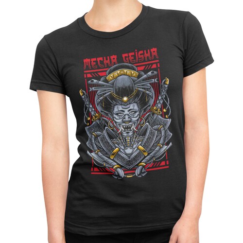 Playera Caballero y Dama Mecha Geisha Película