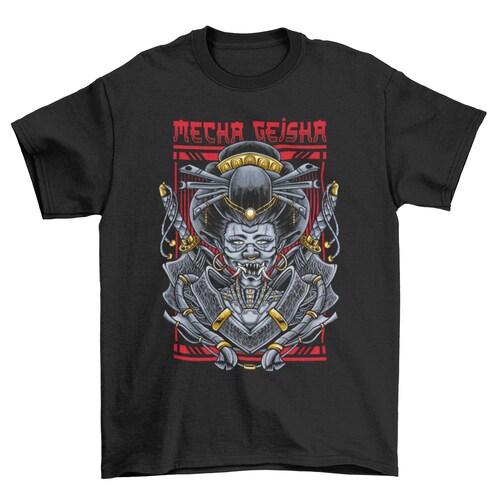 Playera Caballero y Dama Mecha Geisha Película