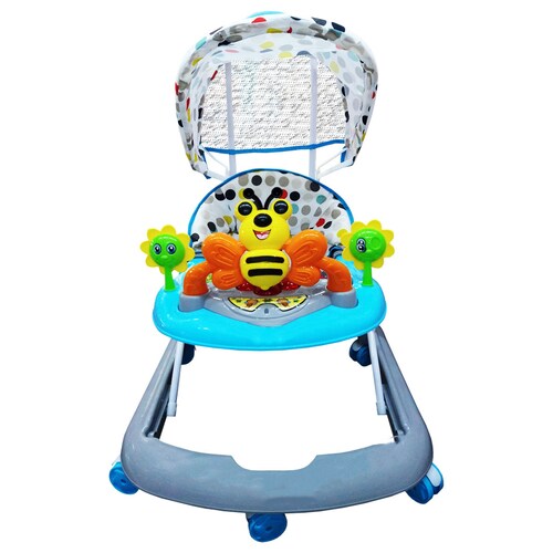 Andadera para Bebe Abeja con Toldo Babytek BH882 Azul/Gris
