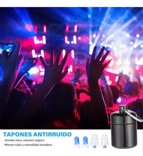 Protector Auditivo Tapones Para Oidos negro