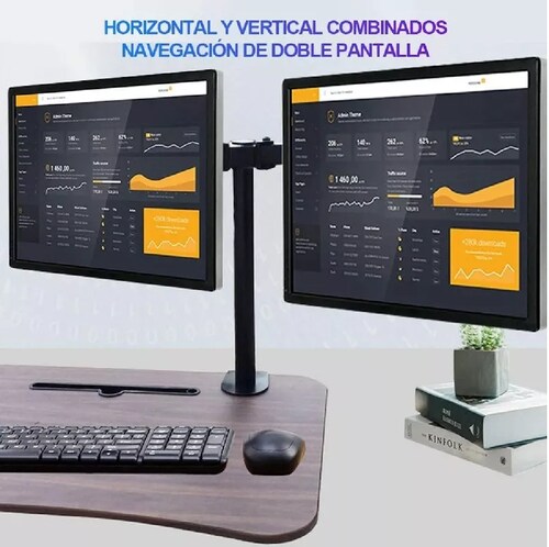 Soporte Para Monitor Doble Para Montaje En Pared