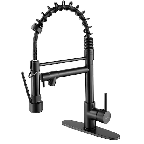 Grifo Monomando Fregadero Llave Mezcladora Tarja Cocina Negro