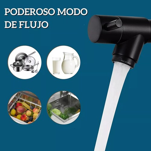 Grifo Monomando Fregadero Llave Mezcladora Tarja Cocina Negro