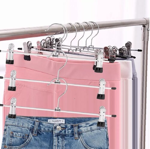 Gancho Para Ropa Remera Con Clips 20 Pzas