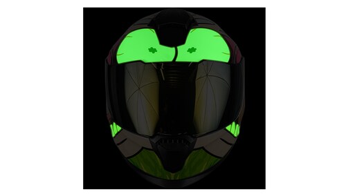 Casco KOV  Rick Y Morty Apex ABATIBLE para Moto FOTOLUMINISCENTE Certificado.