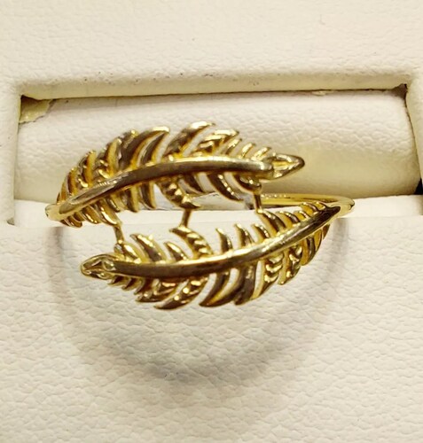 Anillo Hojas Olivo Oro 10 K. + Obsequio