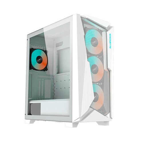 Gabinete Gigabyte C301 GLASS con Ventana Midi-Tower ATX USB 3.0 sin Fuente ARGB Blanco.
