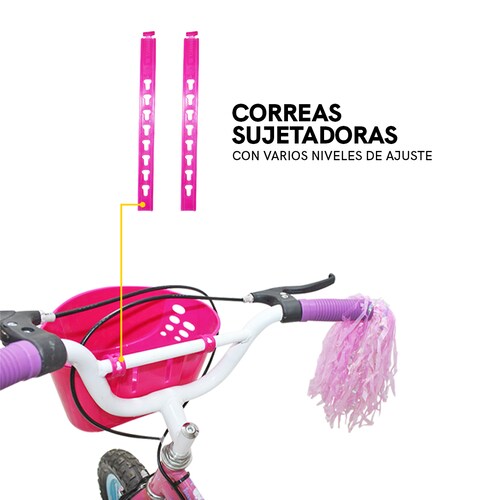 Canasta Canastilla Bicicleta Niña Plástica Rodado 12