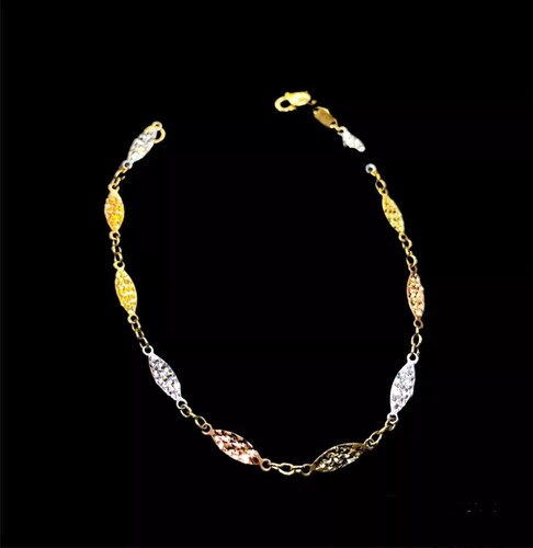 Pulsera Dama 3 Oros 10k + Obsequio