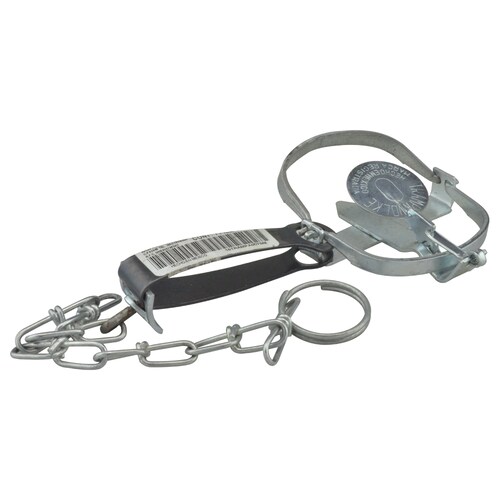 Trampa Para Coyote De Gran Resistencia  Cadena y argolla terminado galvanizado Evita que el coyote se libere Atrapa a los coyotes de manera segura Medidas 90 x 175 mm / Cadena 250 x 2.5 mm