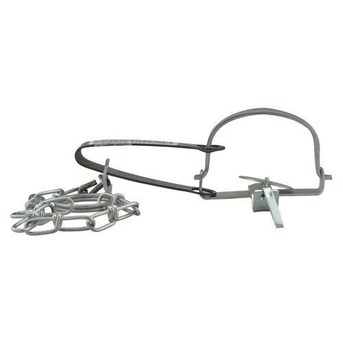 Trampa Para Coyote De Gran Resistencia  Cadena y argolla terminado galvanizado Evita que el coyote se libere Atrapa a los coyotes de manera segura Medidas 90 x 175 mm / Cadena 250 x 2.5 mm