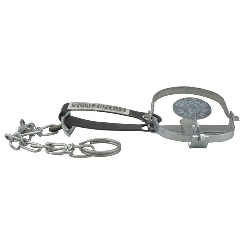 Trampa Para Coyote De Gran Resistencia  Cadena y argolla terminado galvanizado Evita que el coyote se libere Atrapa a los coyotes de manera segura Medidas 90 x 175 mm / Cadena 250 x 2.5 mm