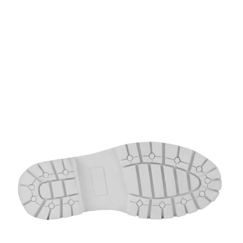 Bota militar blanca con cierre y frase lateral, Belinda Peregrin, mod. 1090051