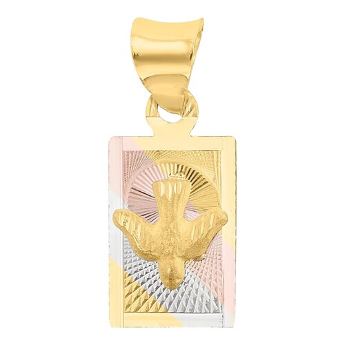 Kit Cadena Con Medalla Espiritu Santo Oro 10 K + Obsequio