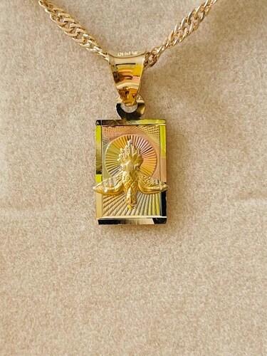 Kit Cadena Con Medalla Espiritu Santo Oro 10 K + Obsequio