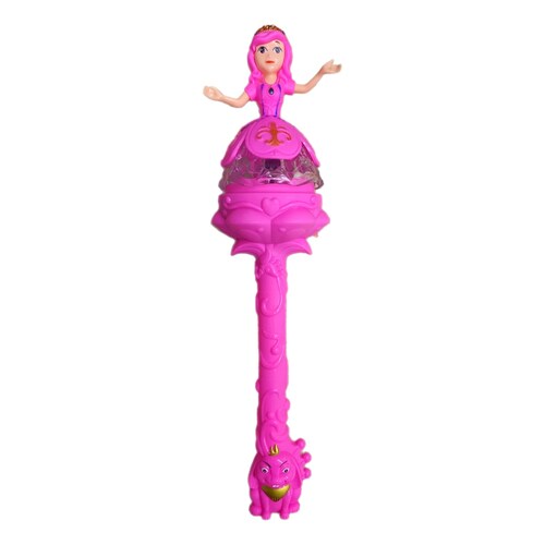 Varita Cetro Musical Muñeca Giratorio Luces Led Juguetes