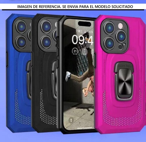 Case Samsung A24 Negro Infinite Space Funda Protector Reforzado Soporte Anillo Magnetico