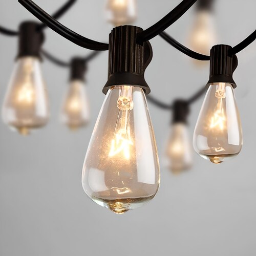 Guirnalda De Luces 25+2 St-38 Focos Exterior Vintage Jardin