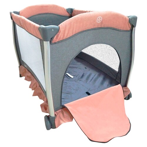 Cuna Corral AEIOU P20 Rosa Gris