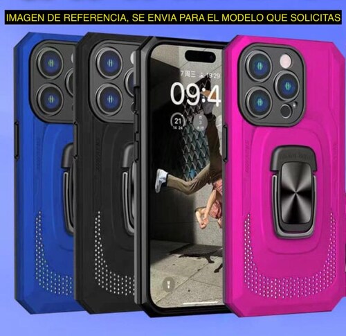 Case Motorola G22 Azul Infinite Space Funda Protector Reforzado Soporte Anillo Magnetico