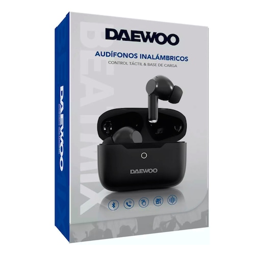 AudÍfonos Daewoo Inalámbricos Bluetooth Tws DW02 Negro