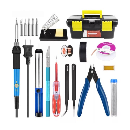 Kit De Soldador Portátil Cerámica Temperatura Ajustable 60w