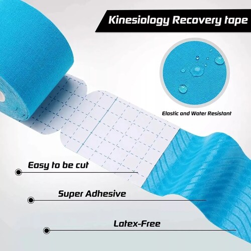 Cinta Kinesiológicas Neuromuscular De 5mx5cm (10 Piezas)