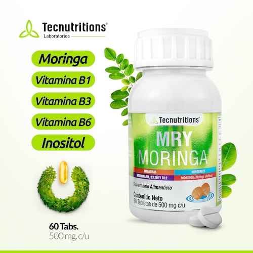 Suplemento Mry Moringa Con Inositol Tecnutritions® Protege Órganos