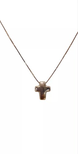 Gargantilla Cruz Inflada Oro 14 K. + Obsequio