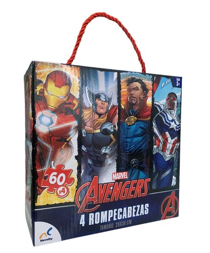 Rompecabezas Avengers Marvel 4 En 1 