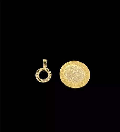 Dije Tipo Bulgari Fondo Negro Oro 14 K+ Obsequio
