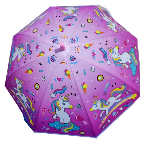 Sombrilla paraguas infantil Unicornio niño o niña rosa