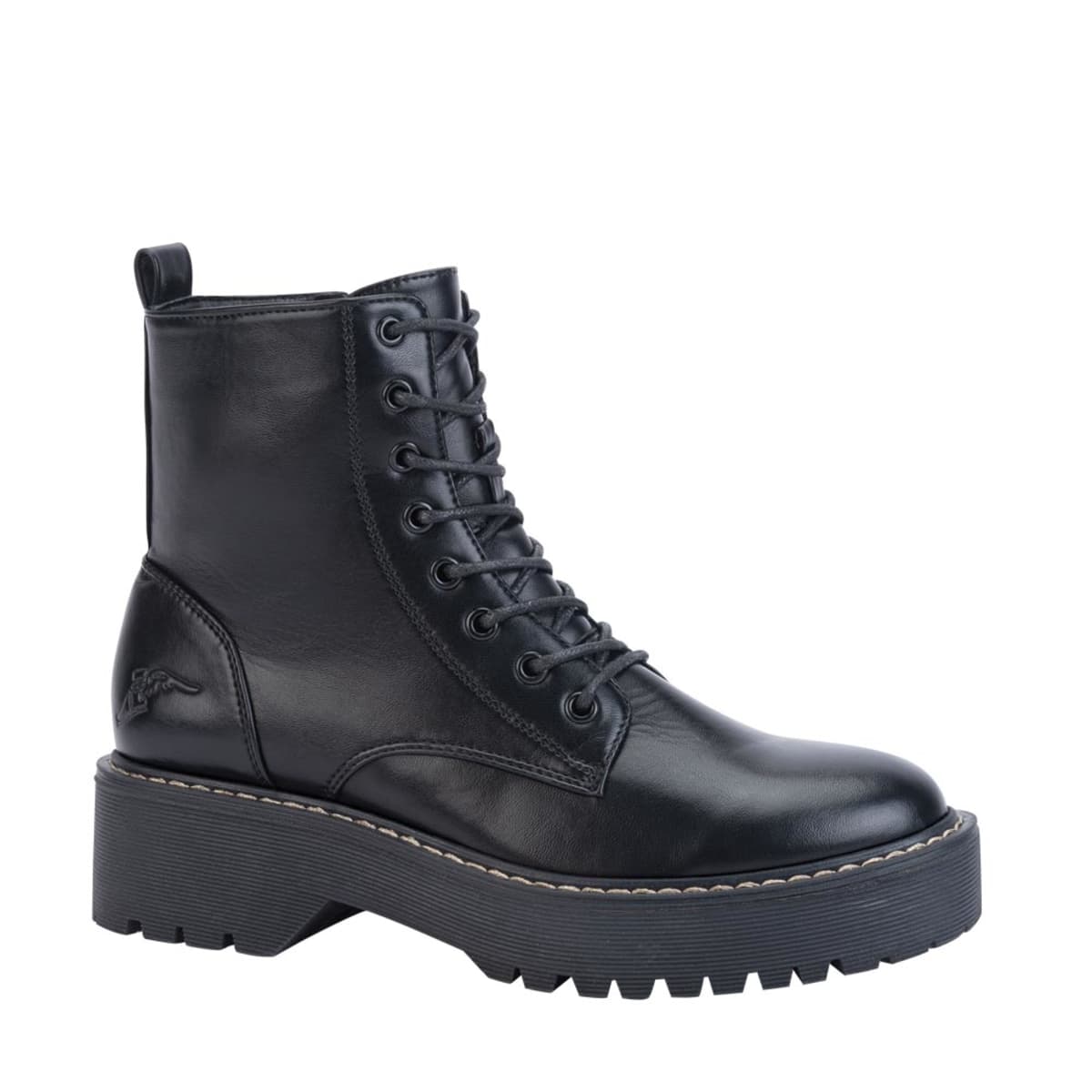 botas tipo militar negras mujer
