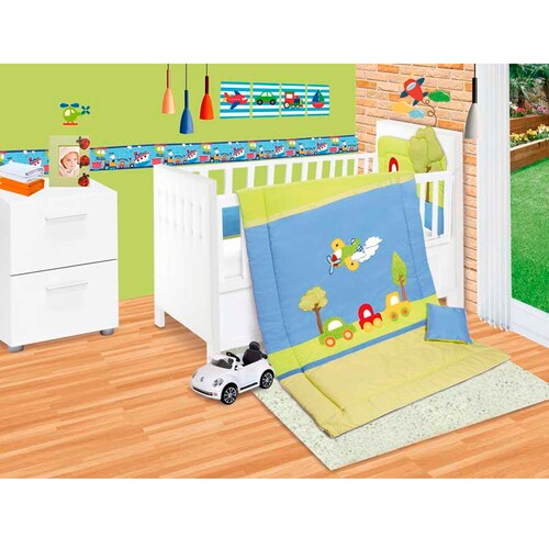 Set Edredon Cuna Cama Grande Baby Baby Carritos