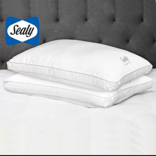 Sealy Juego 2 Almohadas De Plumón Alternativo Hipoalergénica Estándar/queen.