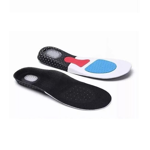 Par Plantillas Ortopedica Gel Descanso Ajustable Deporte Negro Hombre