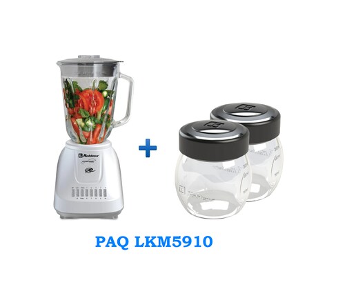 LICUADORA KOBLENZ LKM-5910 VB + 2 MINI VASO PURE & SALSA VIDRIO 300ML ALB.