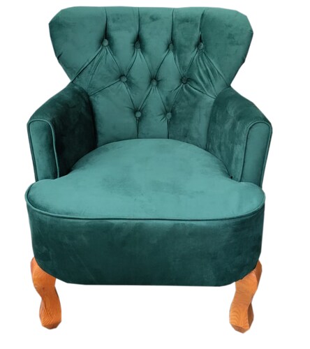 Sillón Capitone Individual Retro Vintage 100% Artesanal Madera Pino Artesanía Nacional.
